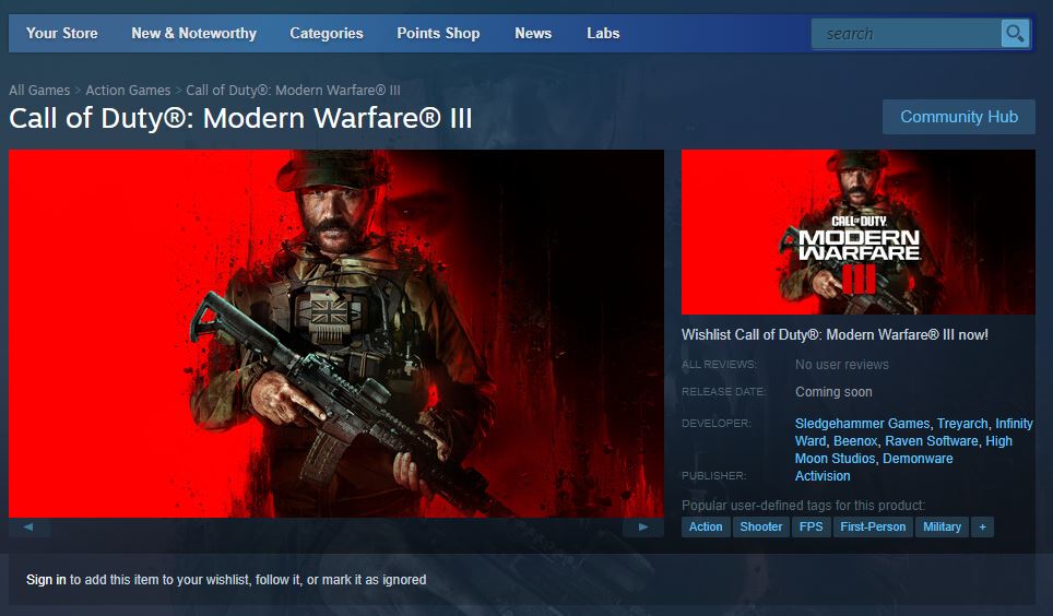 Call of Duty: Modern Warfare 3 Steam