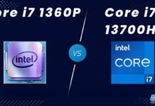 Core i7 1360P Vs Core i7 13700H
