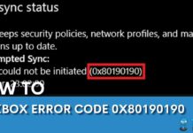 HOW TO FIX XBOX ERROR CODE 0X80190190