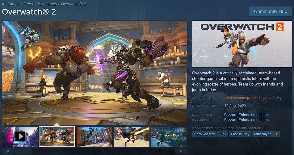 Overwatch 2 Negative Reviews