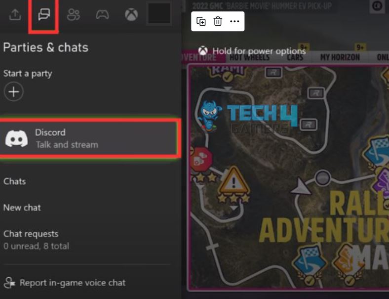 Select Discord From Parties And Chats