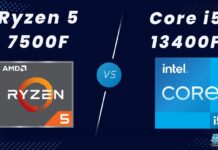 Ryzen 5 7500F Vs Core i5 13400F
