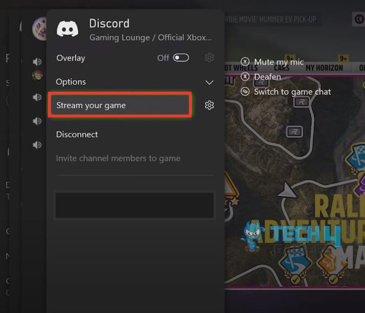 Select "Stream your game"
