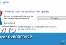 Windows-Error-0x800f0922