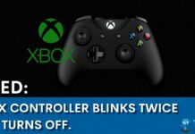 Xbox controller blinks twice and turns off
