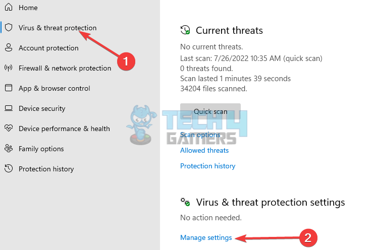 Virus & threat Protection