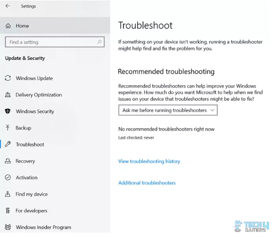 image of Troubleshoot in windows 
