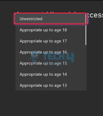 Unrestrict Age In Xbox
