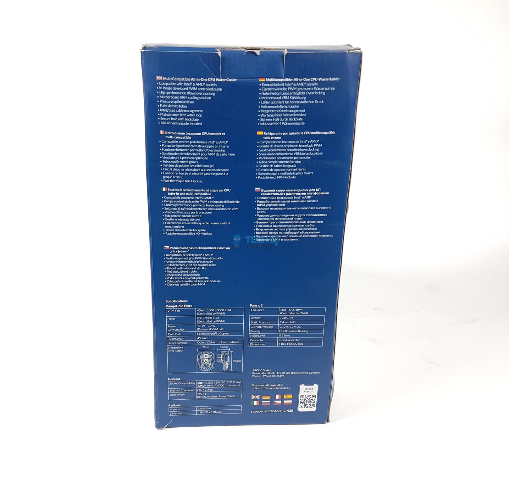 ARCTIC Liquid Freezer II 420 Liquid Cooler — Packing Box 