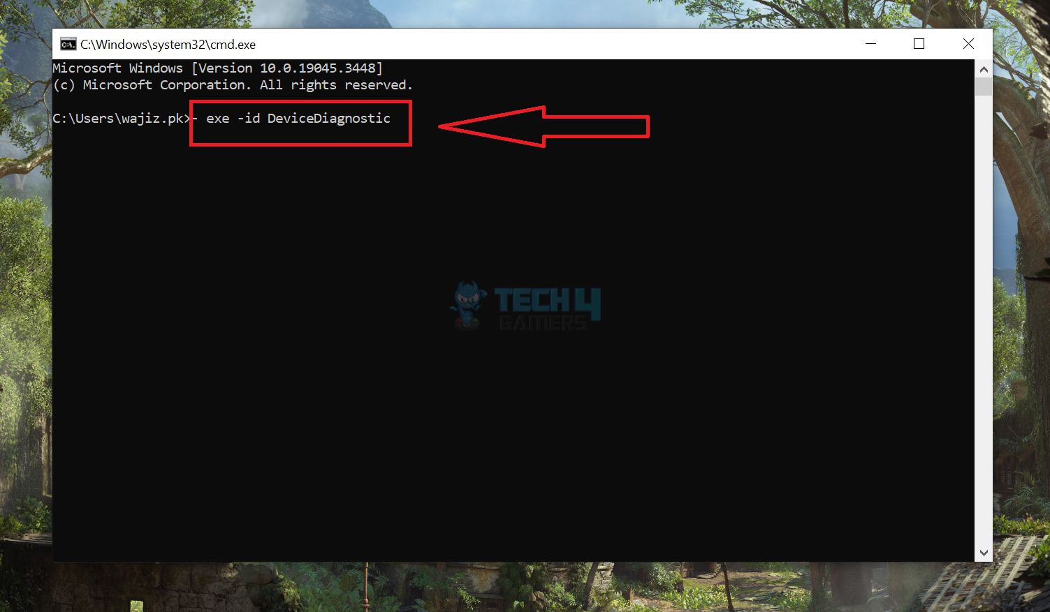 Type The Mentioned Command In The Command Prompt
