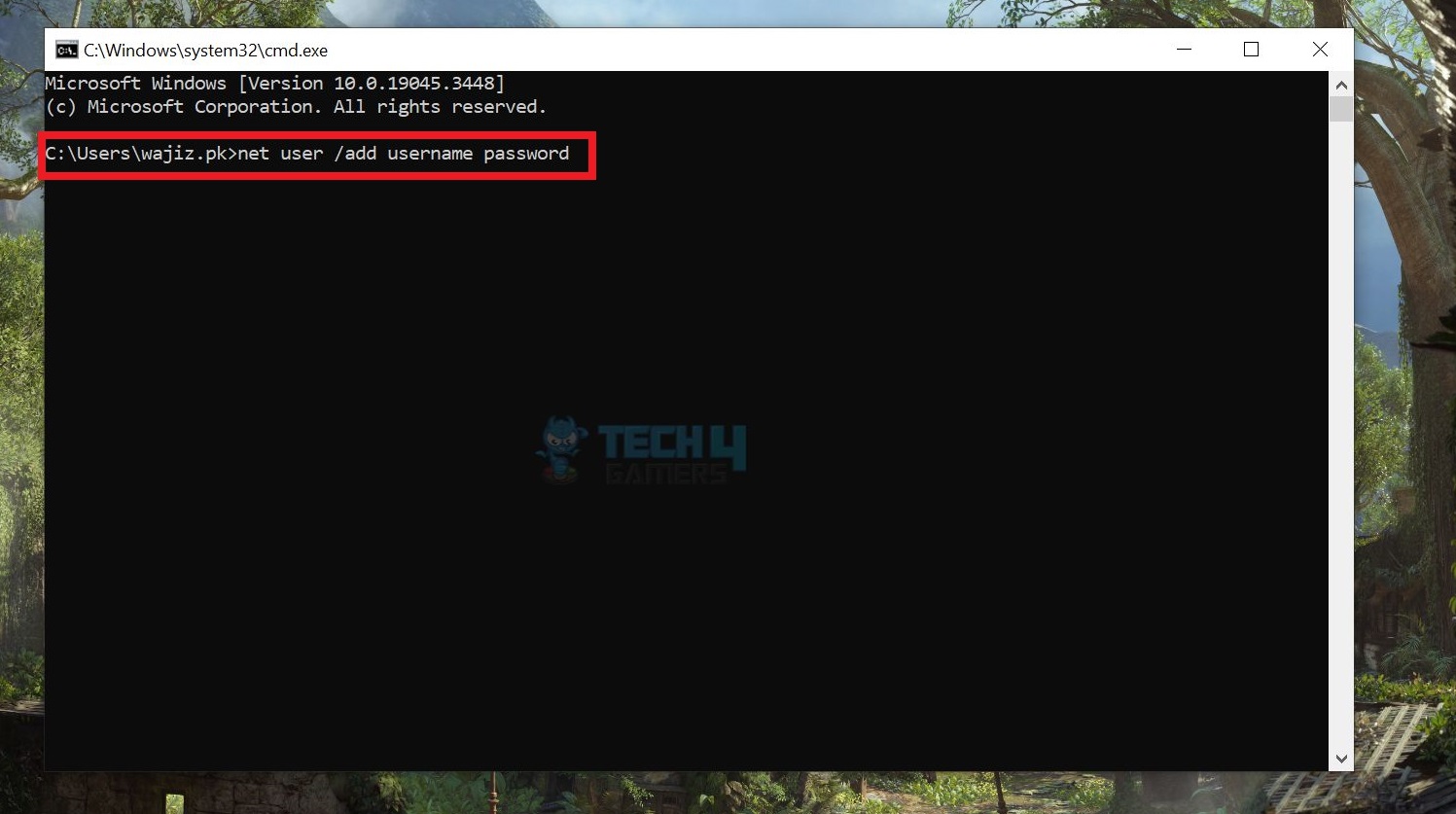 Enter The Mentioned Command In Command Prompt