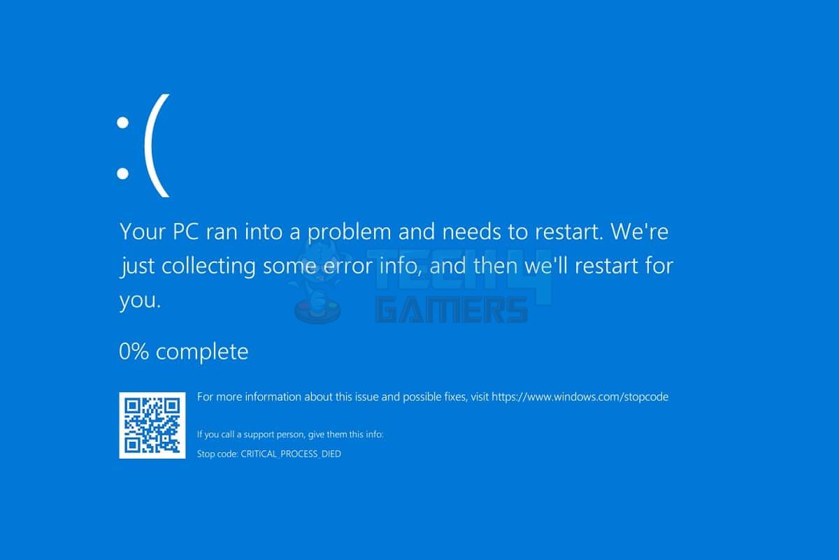 Critical Process Died in Windows 11 Error