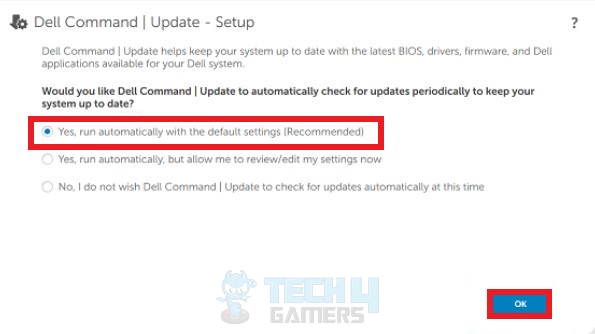 Dell command update setup