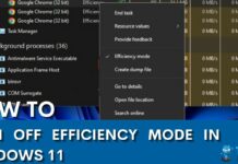 HOW TO TURN OFF EFFICIENCY MODE IN WINDOWS 11