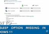 How to fix sleep option missing windows 11