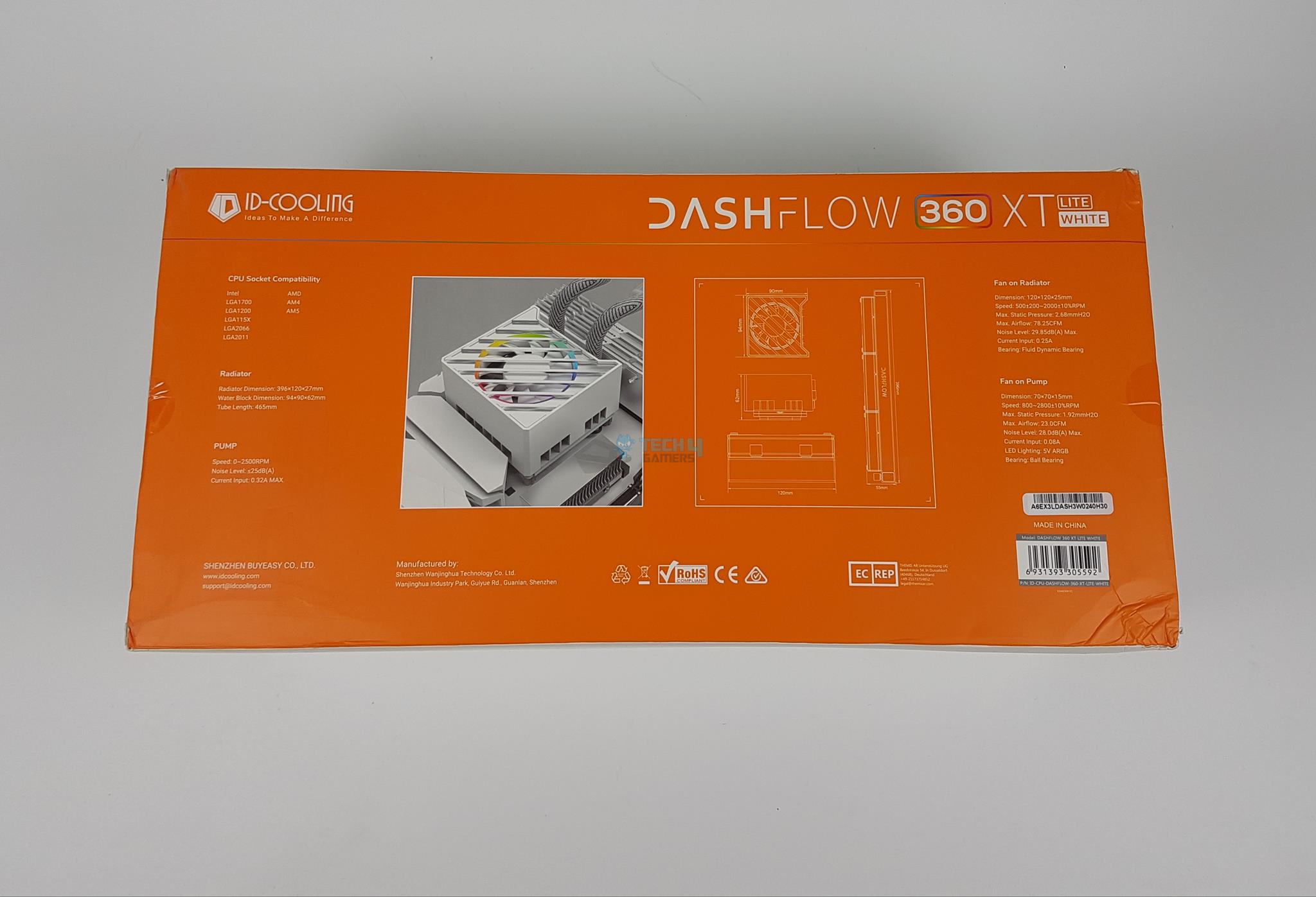 ID-COOLING DASHFLOW 360 XT LITE White Cooler — Packing Box 2