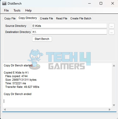 Kingston Workflow SD Reader — DiskBench Copy Dir