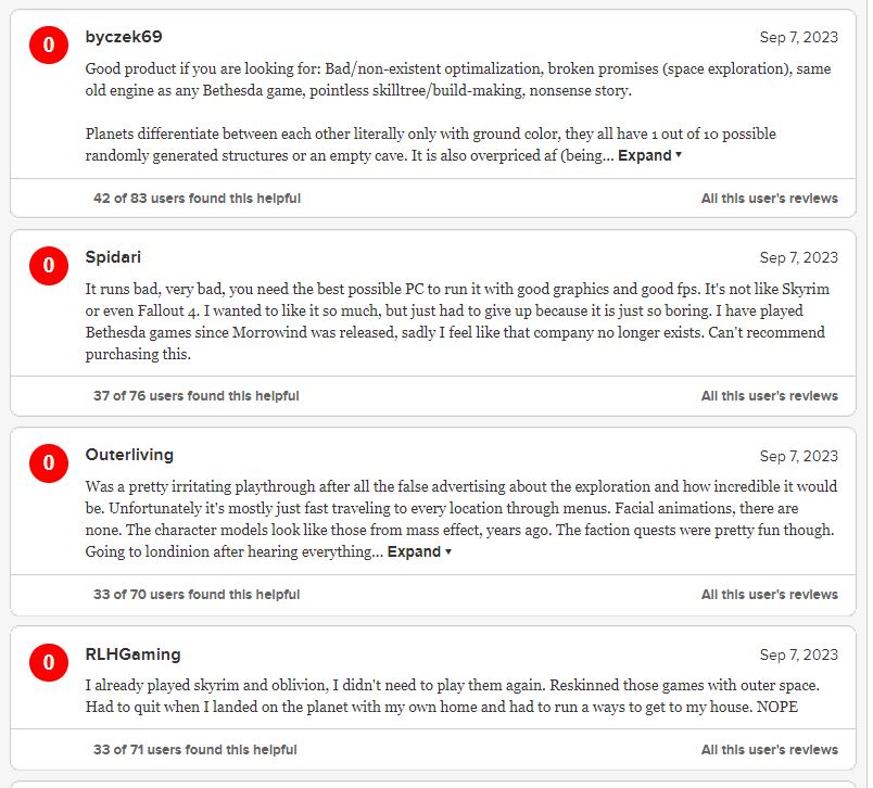 It's Redfall in the space, Starfield is getting review bombed by haters  on Metacritic