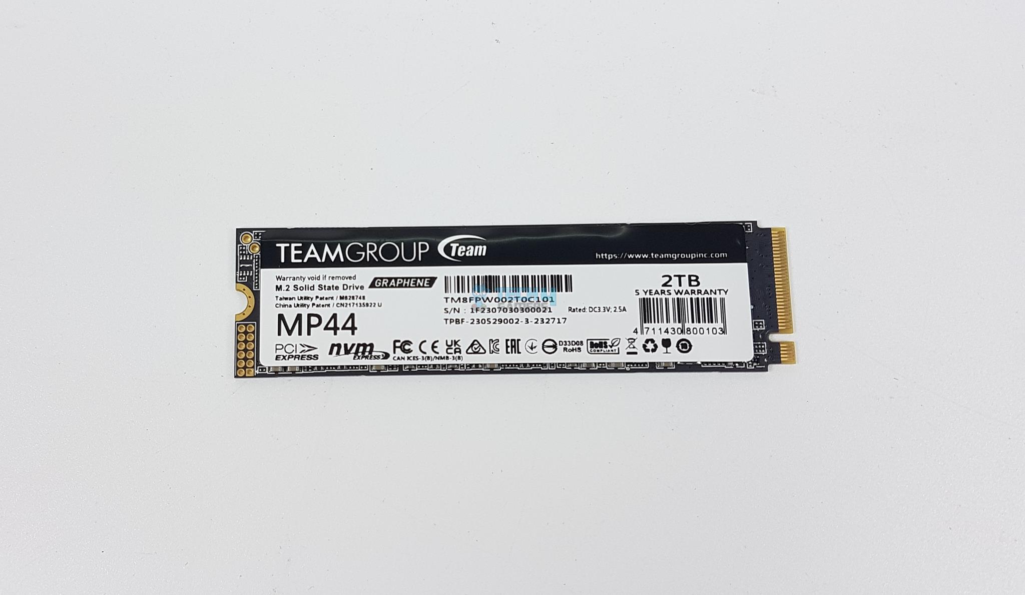 Teamgroup MP44 2TB NVMe SSD — Top