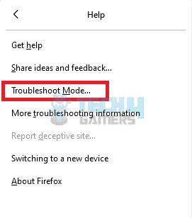 Troubleshoot Mode