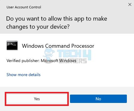 Windows Command Processor UAC