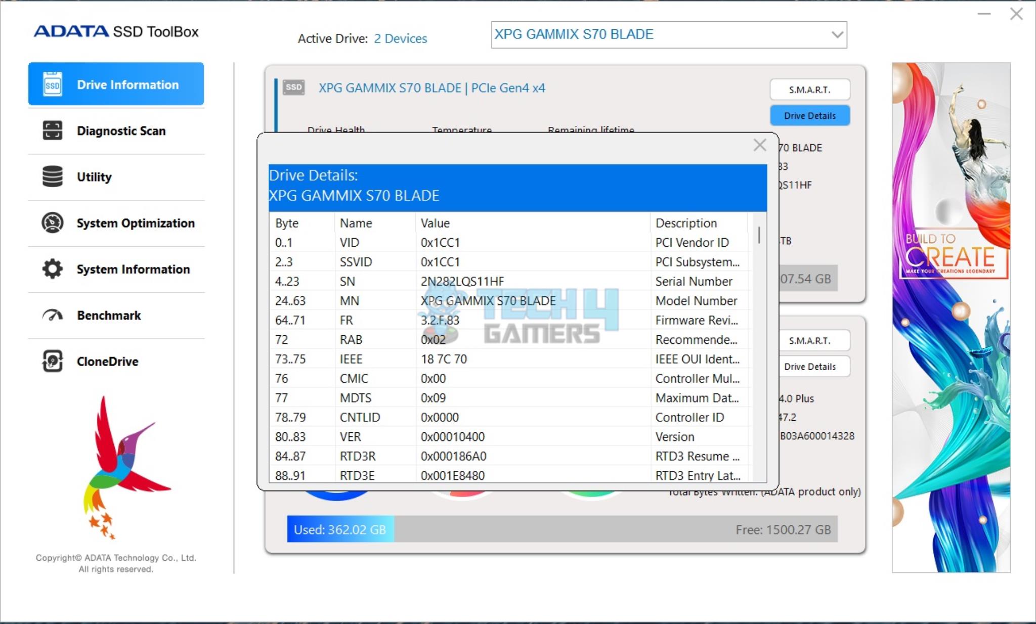 XPG GAMMIX S70 BLADE 2TB NVMe SSD — Software 4