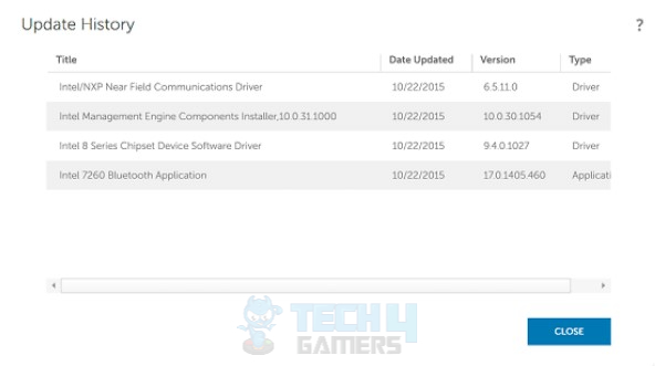 dell command update history