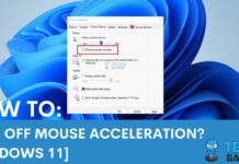 how to turn off mouse acceleration in Windows 11