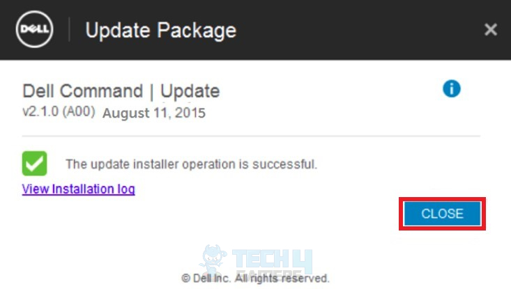 installing dell command update