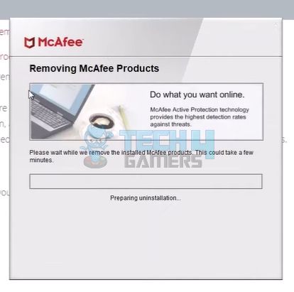 Uninstalling McAfee From Computer