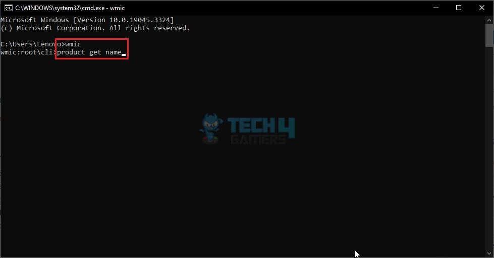 Enter Command Prompt Code
