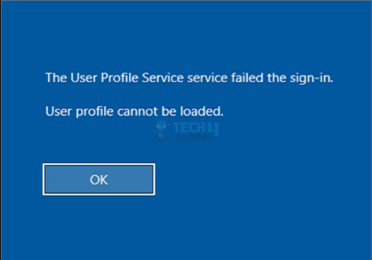 Error Code For User Profile