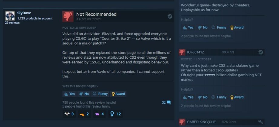 Counter-Strike 2 Is Already Valve's Worst-Rated Release