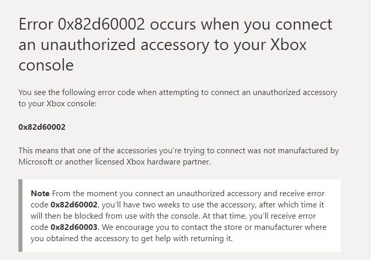 Xbox Error