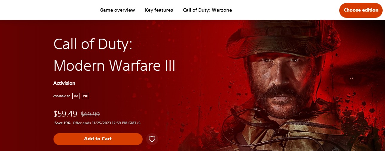 Modern Warfare 3 Discounted