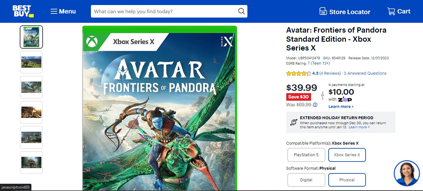Avatar: Frontiers of Pandora Sale