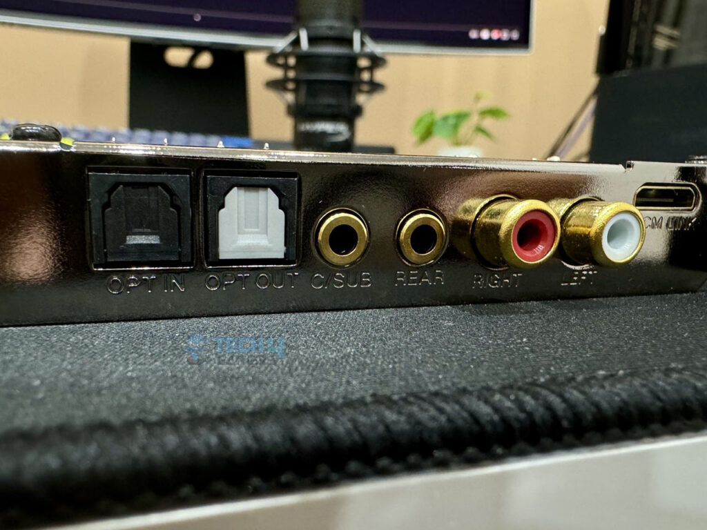 Creative Sound Blaster AE-9 - Connection Ports (Image By Tech4Gamers)