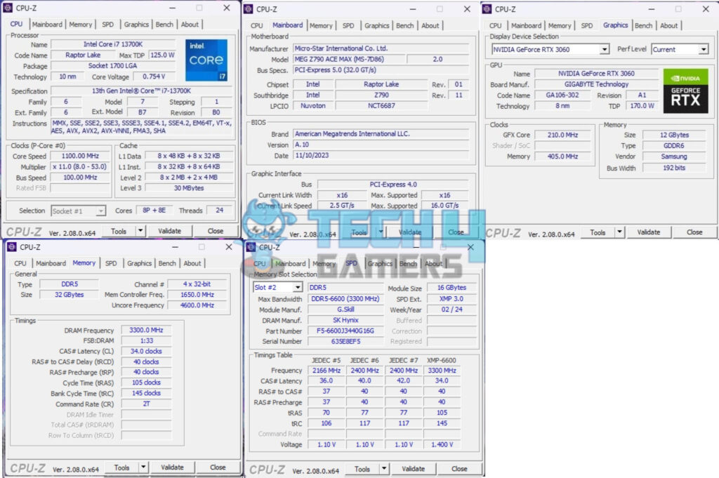 G.Skill Trident Z5 RGB 32GB DDR5-6600 CL34 Kit CPUZ