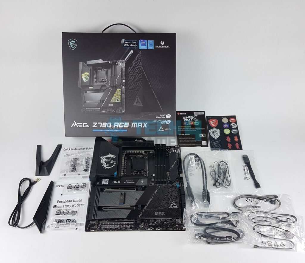 MSI MEG Z790 ACE MAX Motherboard — Packing Box 1024x88