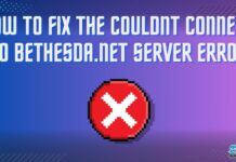 how to fix the couldnt connect to bethesda.net server error