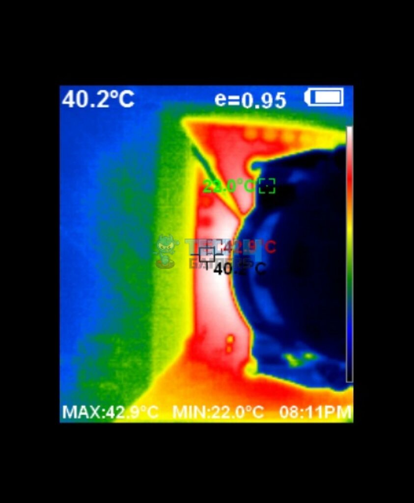 MSI B650M Project Zero — Thermal Imaging of MOSFET 843x102