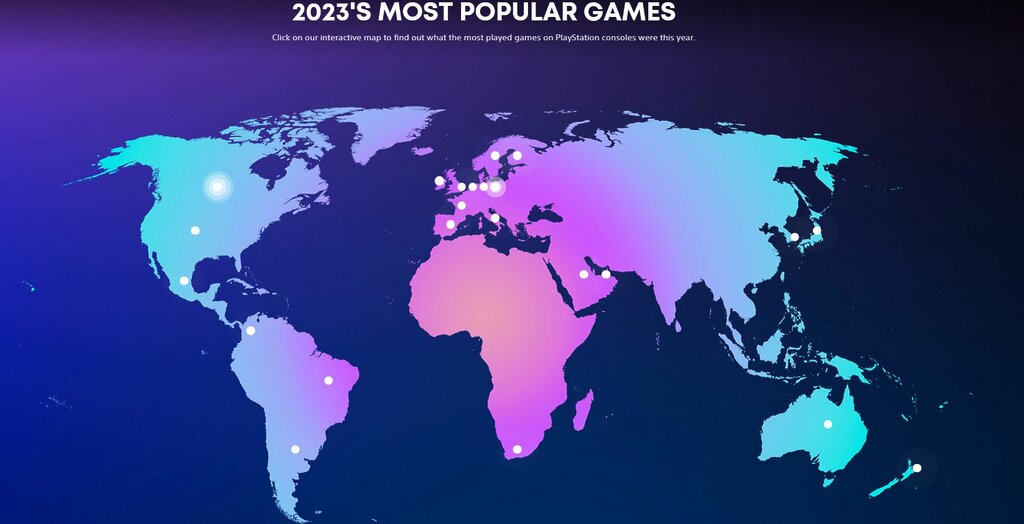 PlayStation Interactive Map For Most Played Games In 2023
