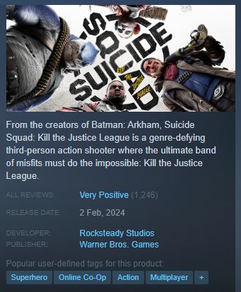 Suicide Squad Kill The Justice League - Steam Page
