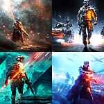 all battlefield games collage