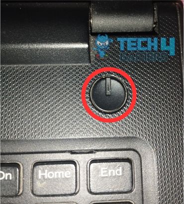 Power button of a laptop to fix the Intel WIreless AC 9462 not working error