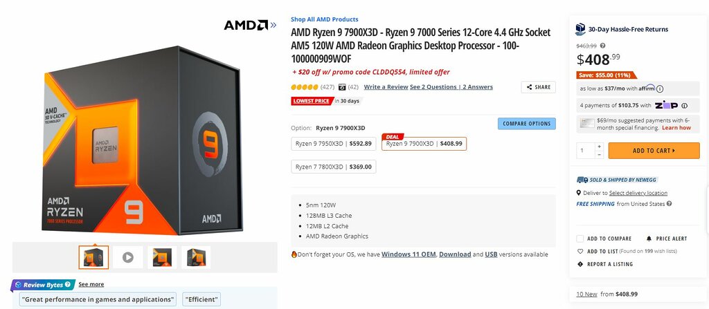 AMD Ryzen 9 7900X3D Discount