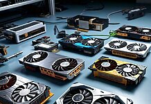 Multiple GPUs Lying On Floor