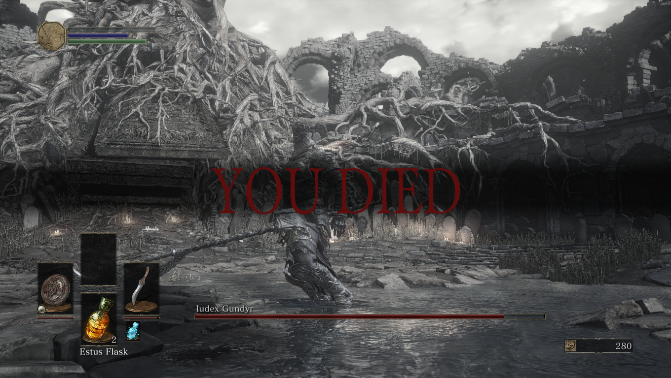 Dark Souls 3 You Died Screen