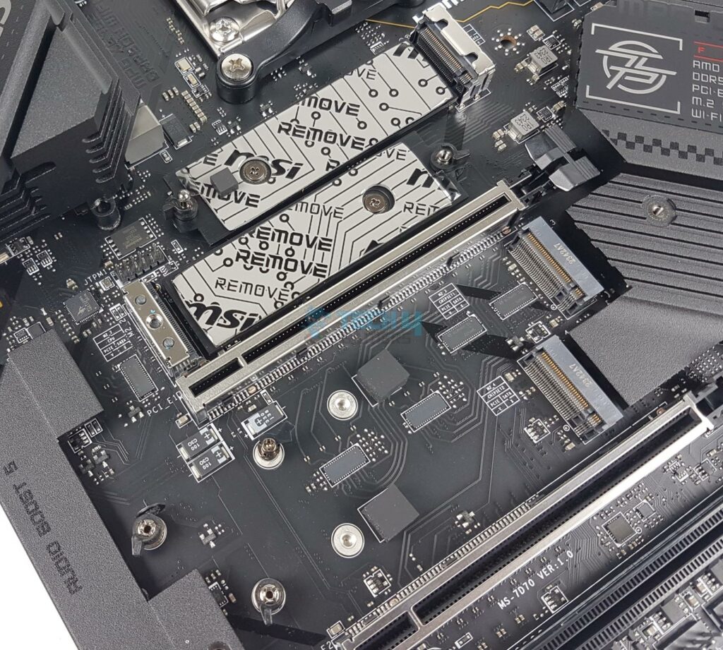 MSI MPG X670E Carbon WiFi - Motherboard - M.2 Ports Covers Removed