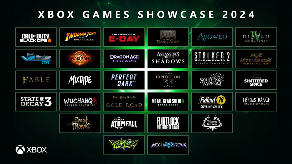 Xbox Games Showcase 2024 Ft